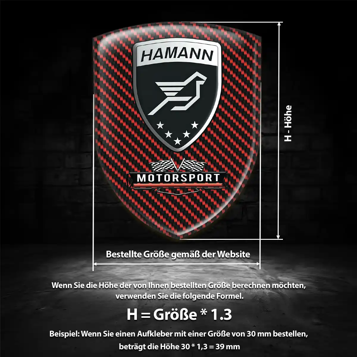 Hamann Aufkleber Emblem Höchste Qualität