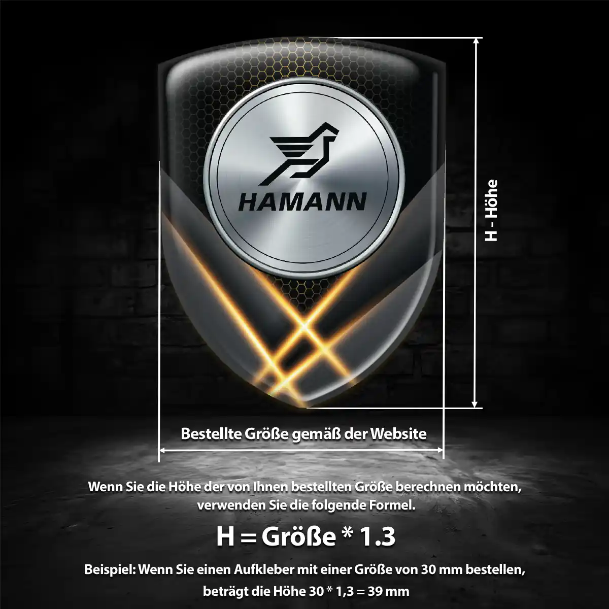 Hamann Aufkleber Emblem Hohe Qualität