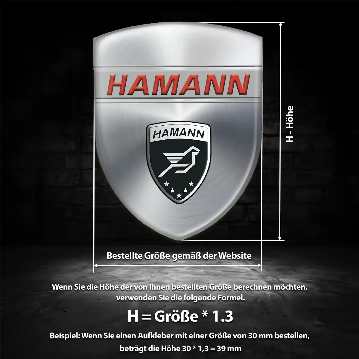 Hamann Aufkleber Emblem Limitierte Auflage