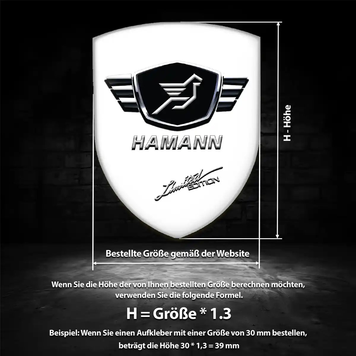 Hamann Aufkleber Emblem Luxus-Edition