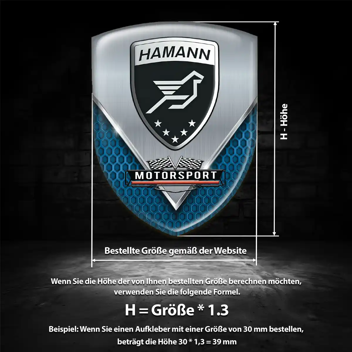 Hamann Aufkleber Emblem Markenedition
