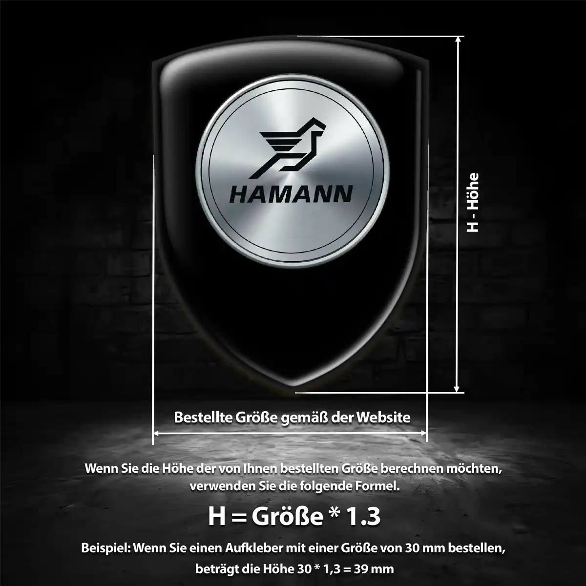 Hamann Aufkleber Emblem Premium-Edition