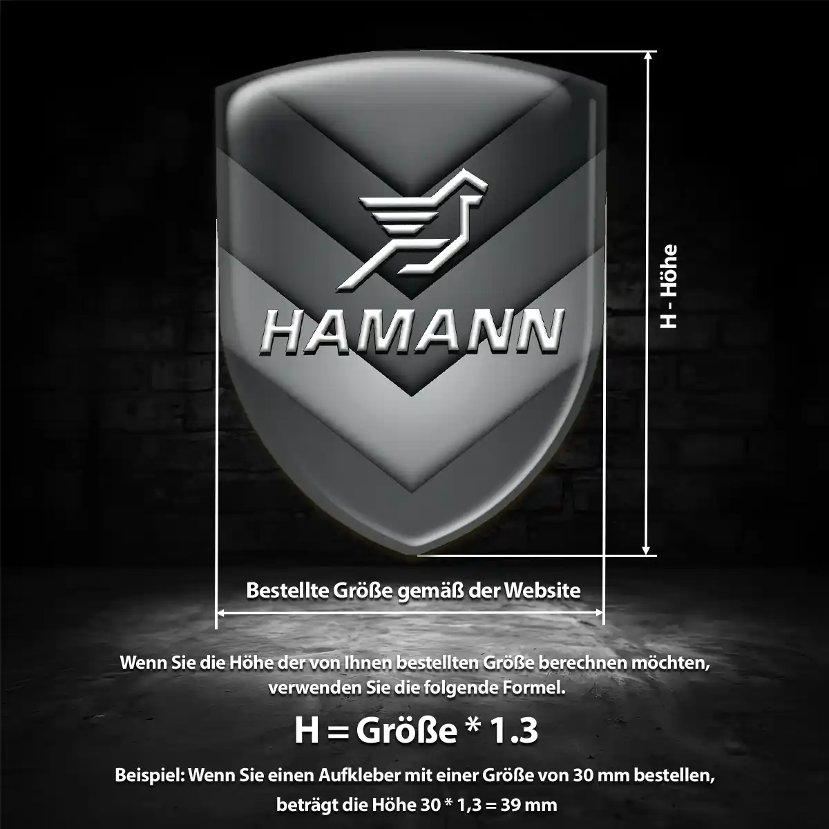 Hamann Aufkleber Emblem Spitzenqualität