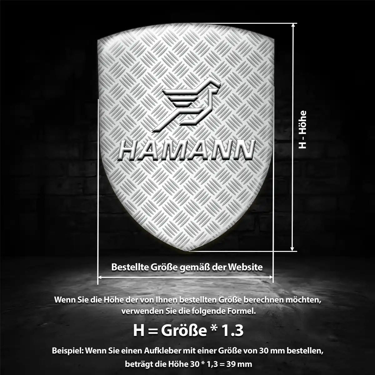 Hamann Aufkleber Emblem Wappen Ausdrucksstarkes Design