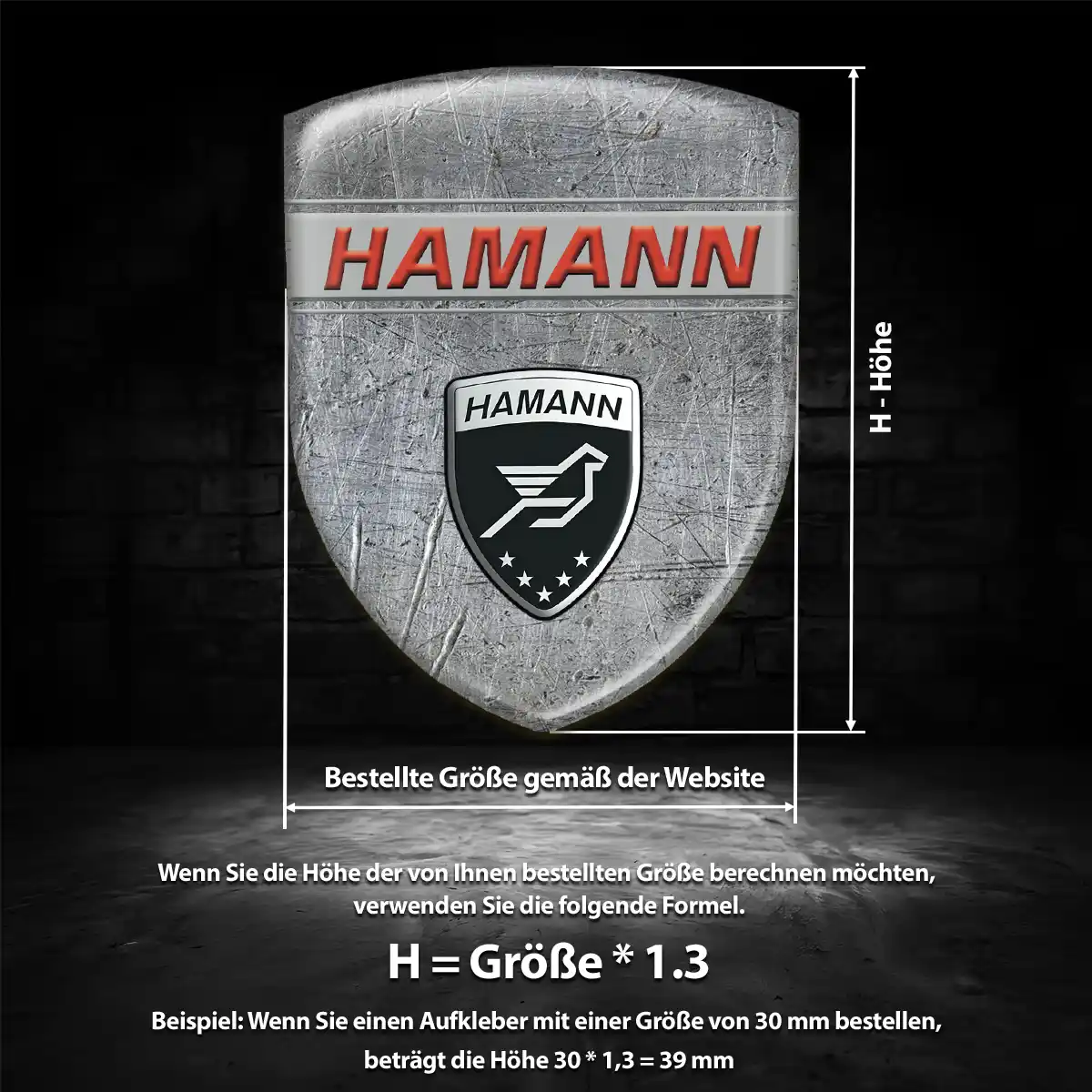 Hamann Aufkleber Emblem Wappen Auto Edles Design