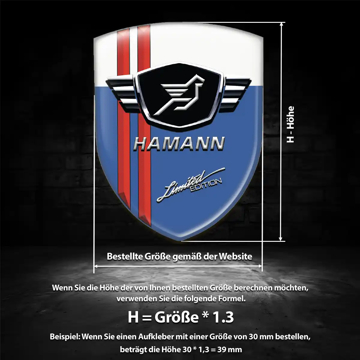 Hamann Aufkleber Emblem Wappen Auto Elegantes Design