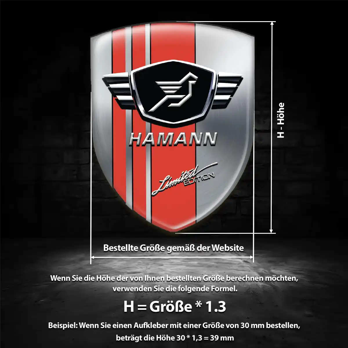 Hamann Aufkleber Emblem Wappen Auto Höchste Qualität