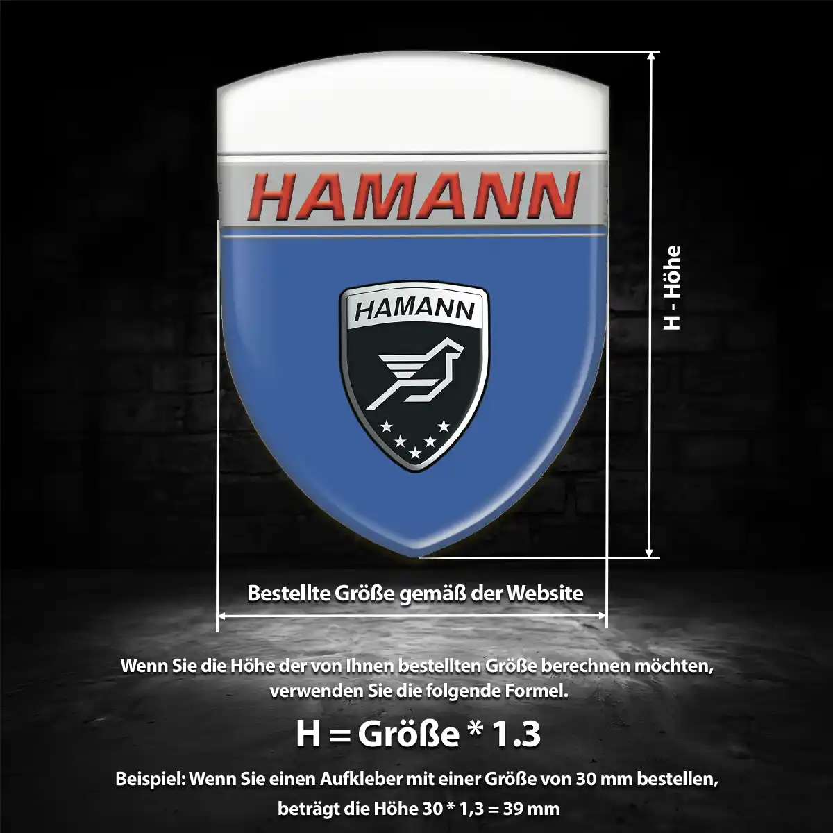 Hamann Aufkleber Emblem Wappen Auto Hochwertiges Harz