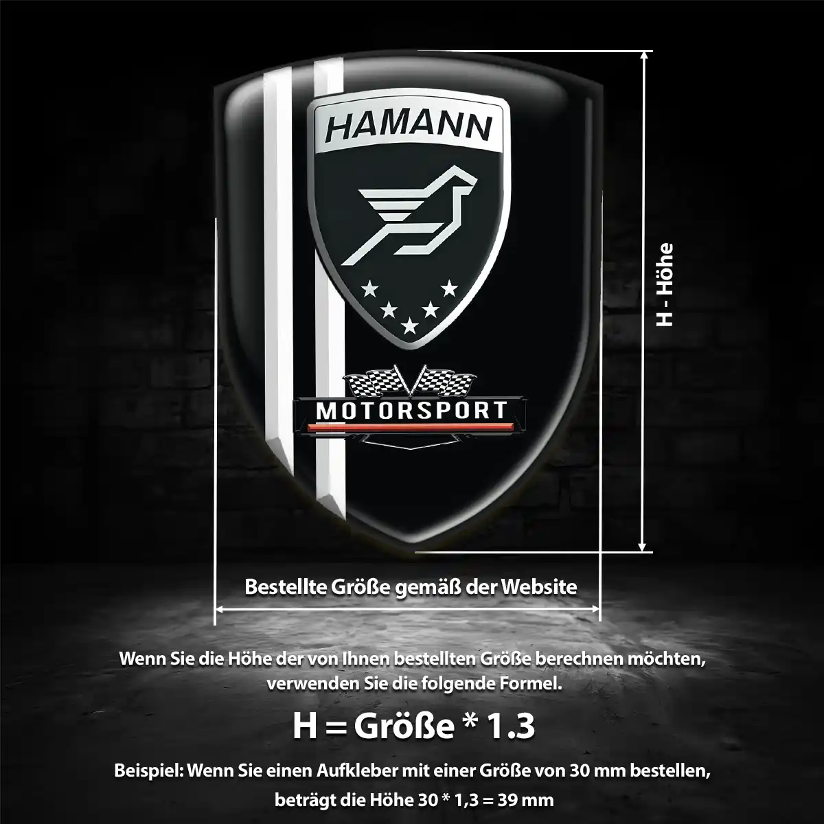 Hamann Aufkleber Emblem Wappen Auto Hohe Qualität