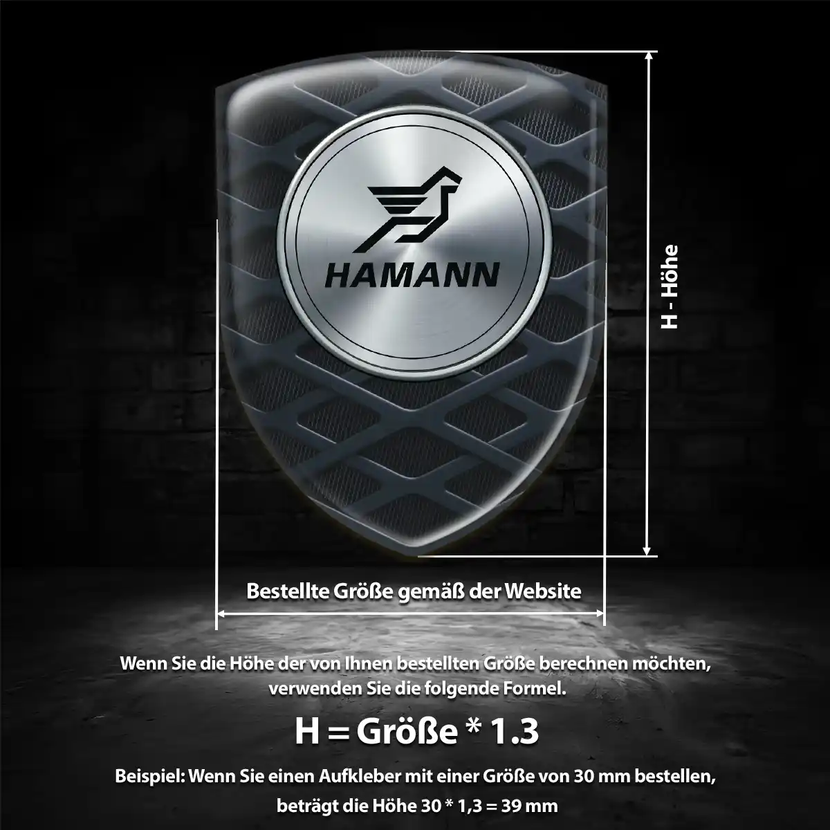 Hamann Aufkleber Emblem Wappen Auto Interieurdesign