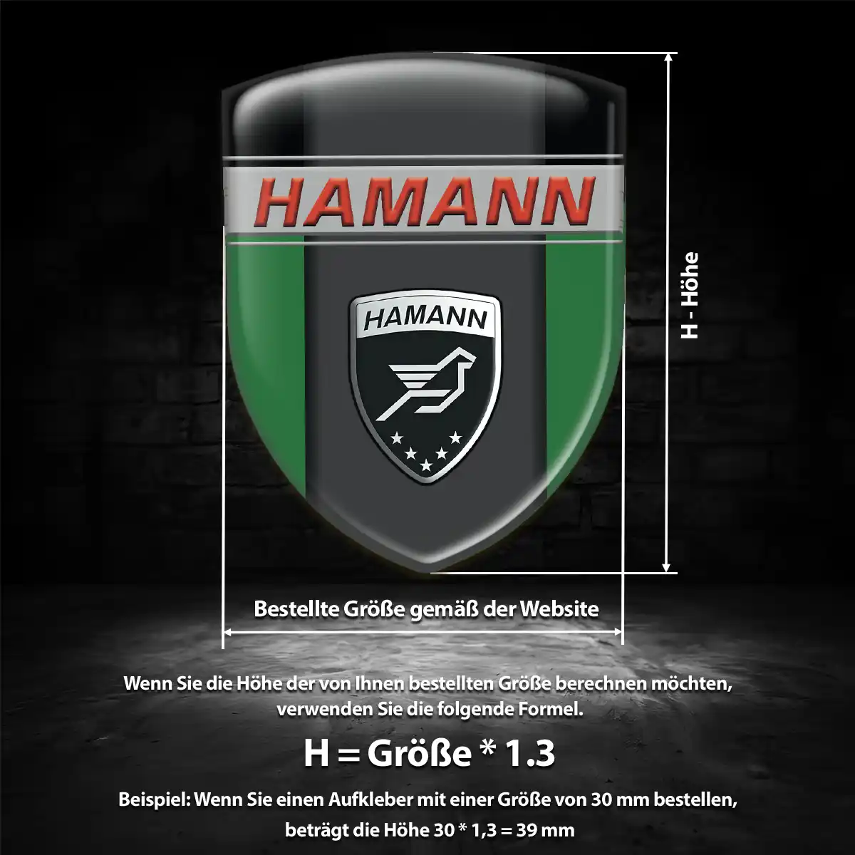 Hamann Aufkleber Emblem Wappen Auto Limitierte Auflage