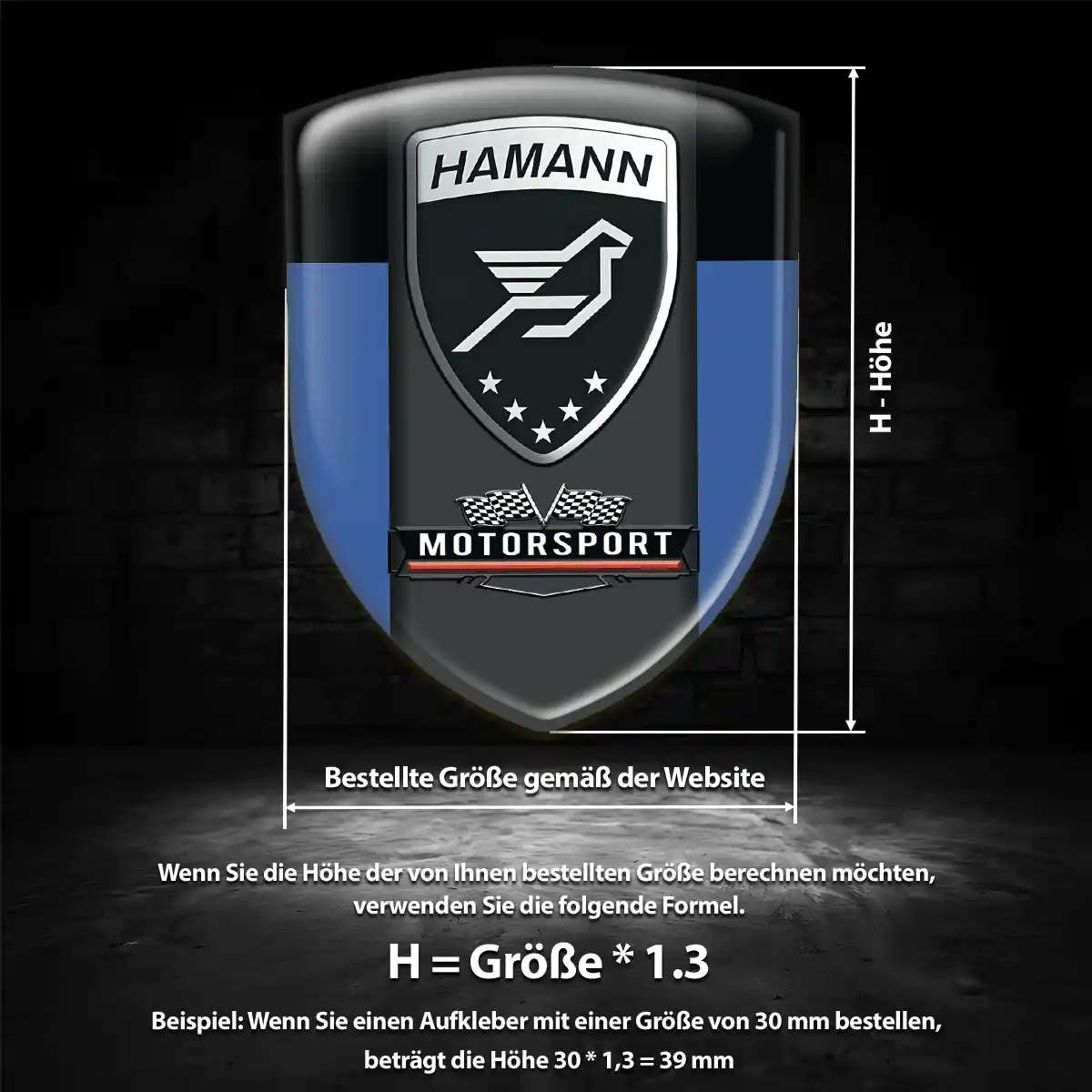 Hamann Aufkleber Emblem Wappen Auto Markenedition