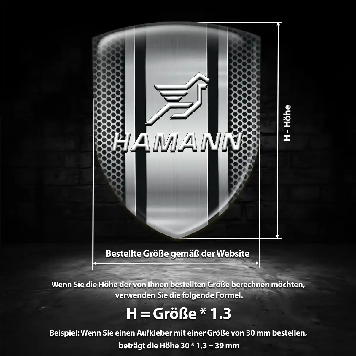 Hamann Aufkleber Emblem Wappen Auto Modernes Design