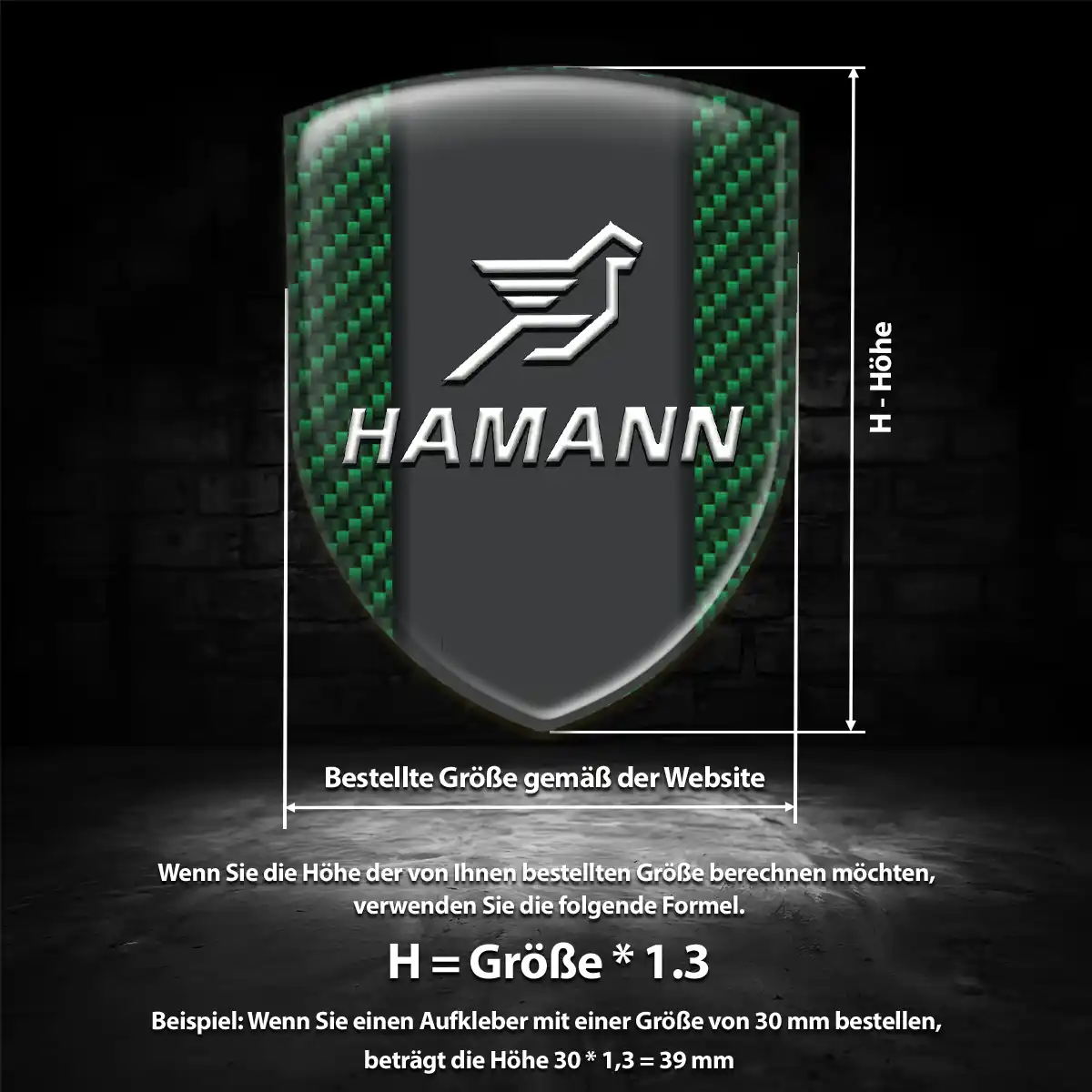 Hamann Aufkleber Emblem Wappen Auto Premium-Edition