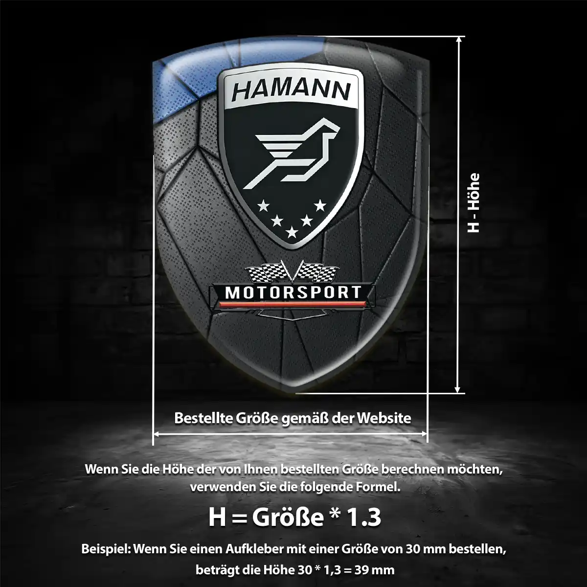 Hamann Aufkleber Emblem Wappen Auto Premiumqualität