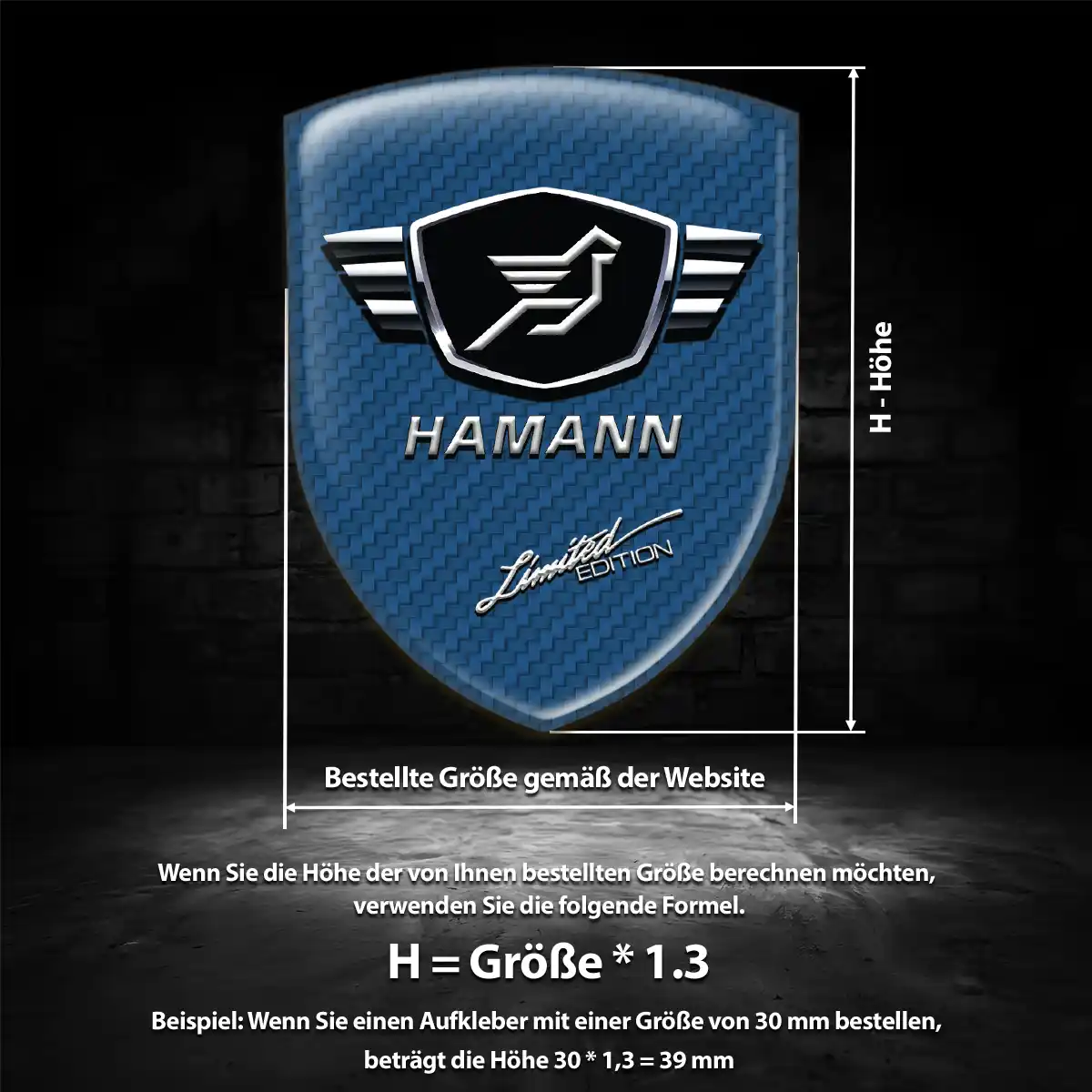 Hamann Aufkleber Emblem Wappen Elegantes Design