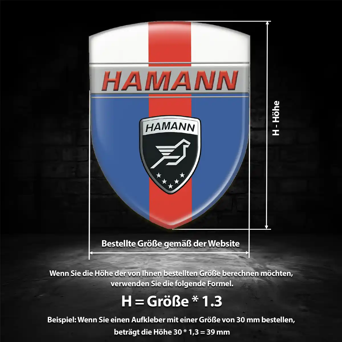 Hamann Aufkleber Emblem Wappen Erstklassige Qualität