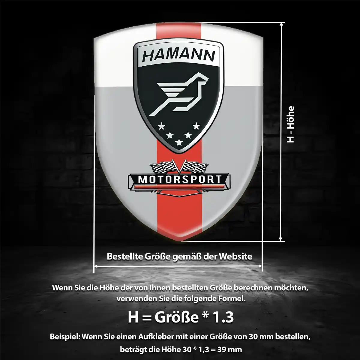 Hamann Aufkleber Emblem Wappen Höchste Qualität