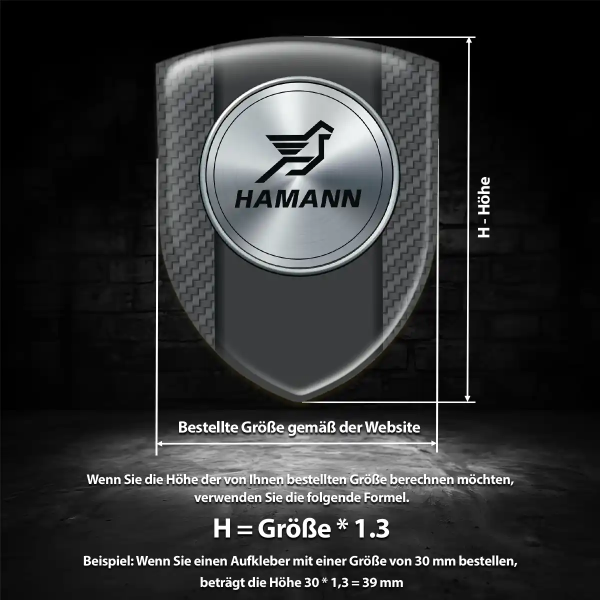 Hamann Aufkleber Emblem Wappen Luxus-Edition