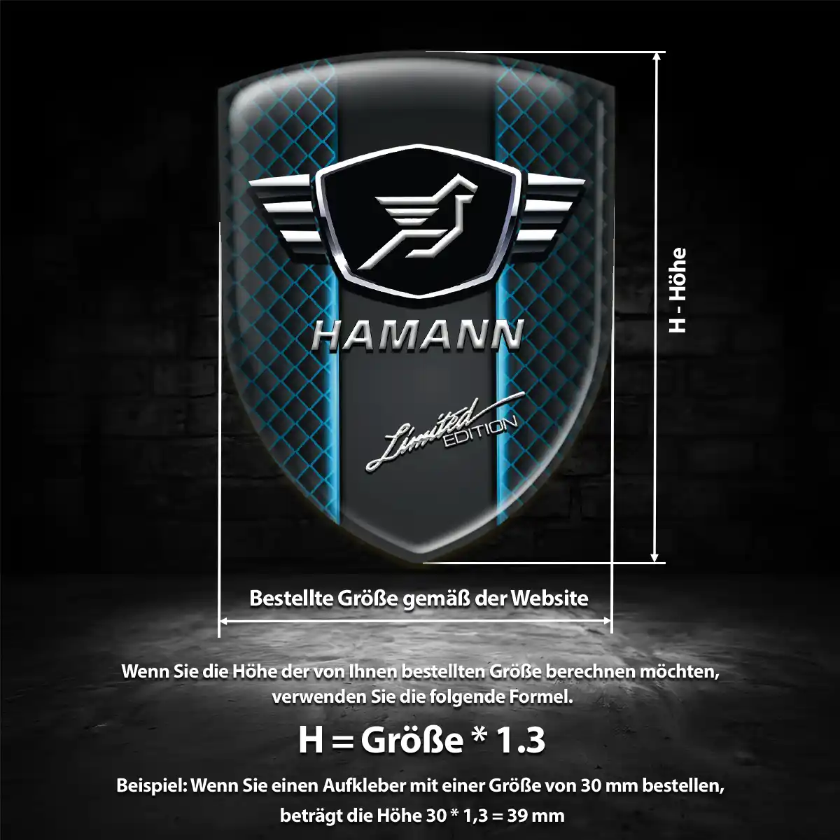Hamann Aufkleber Emblem Wappen Markenedition