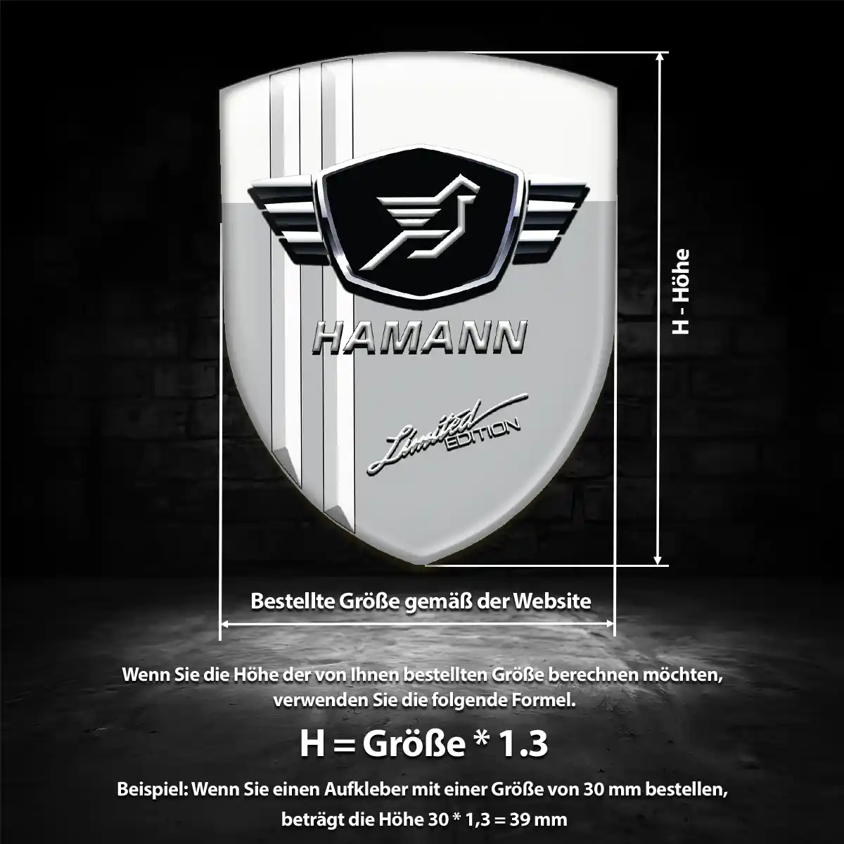 Hamann Aufkleber Embleme Silikon Ausdrucksstarkes Design