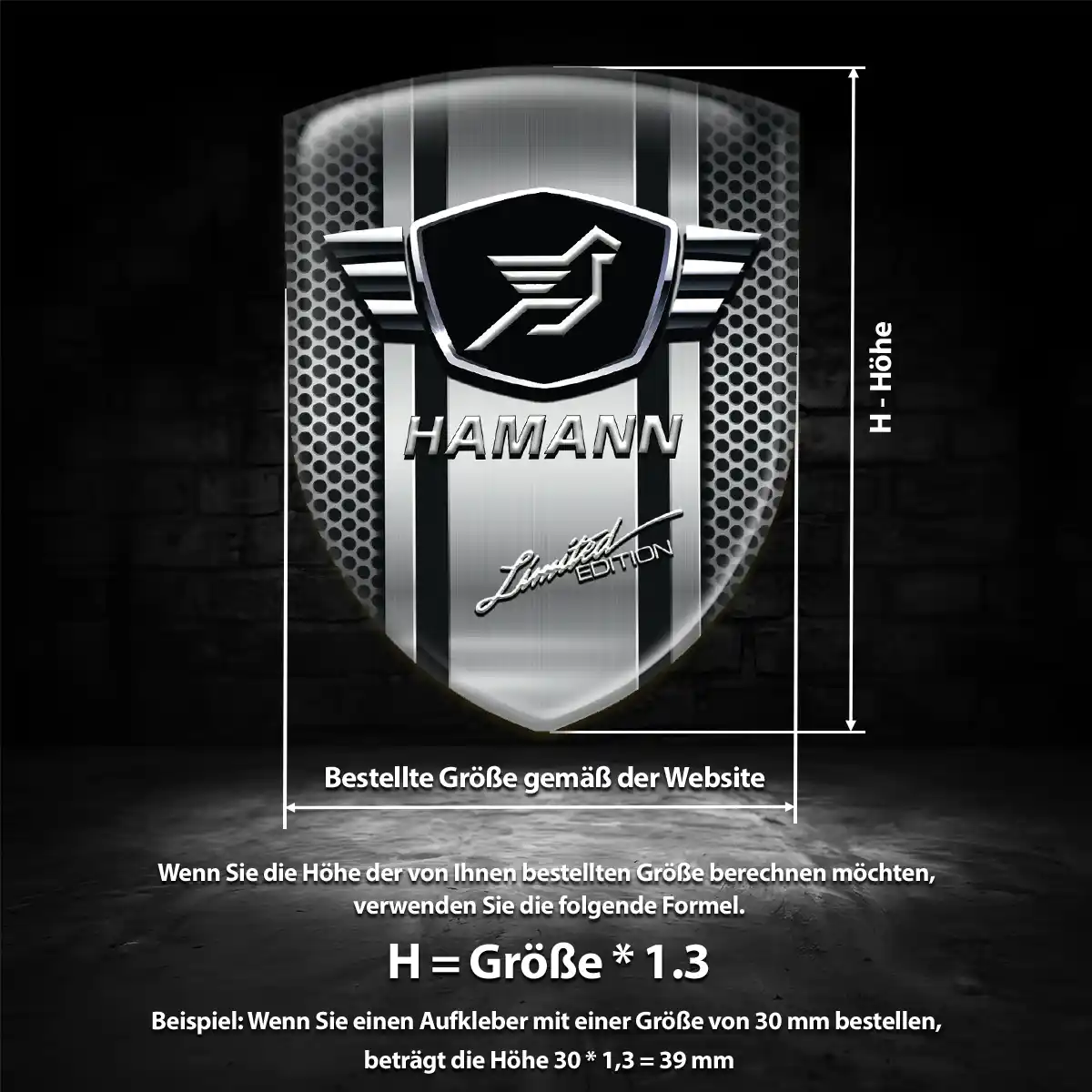 Hamann Aufkleber Embleme Silikon Auto Exterieurdesign