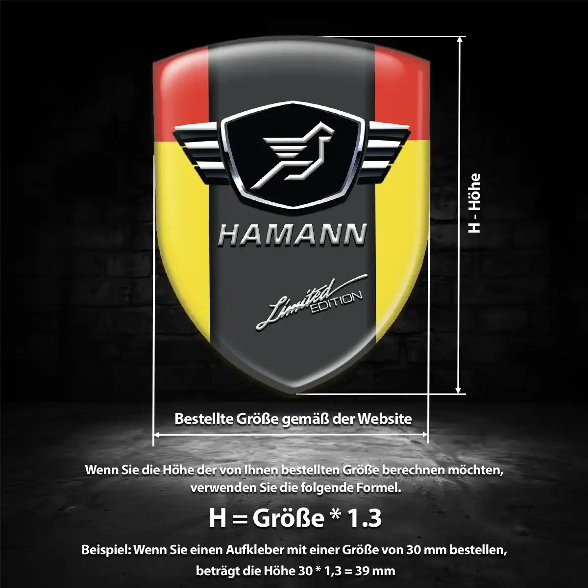 Hamann Aufkleber Embleme Silikon Auto Höchste Qualität