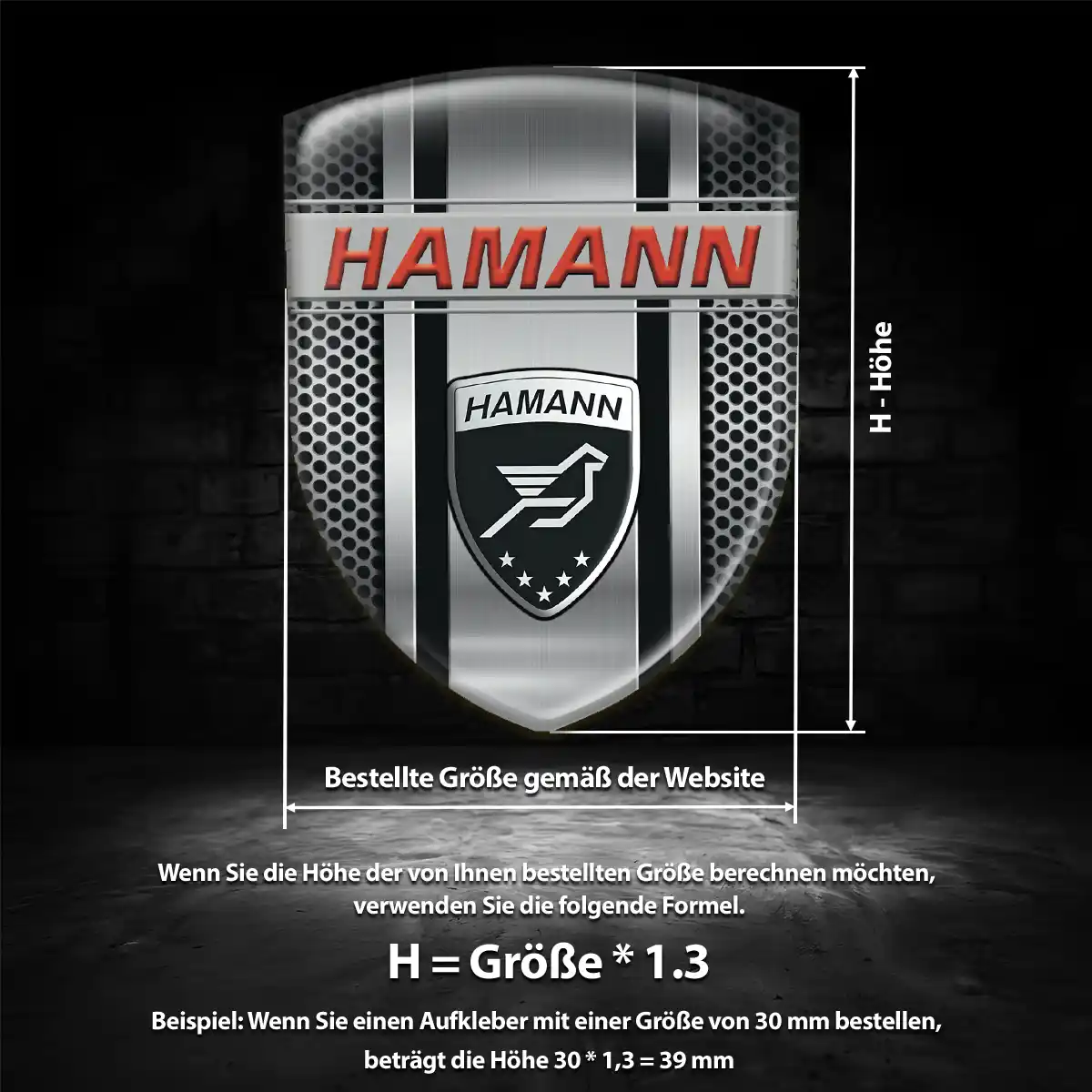 Hamann Aufkleber Embleme Silikon Auto Hochwertiges Harz