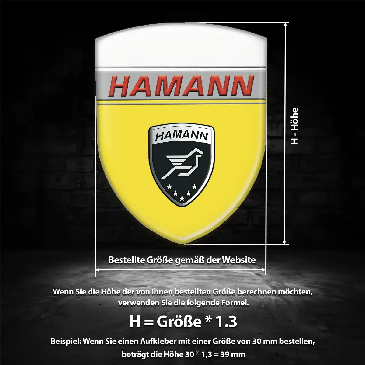 Hamann Aufkleber Embleme Silikon Auto Hohe Qualität