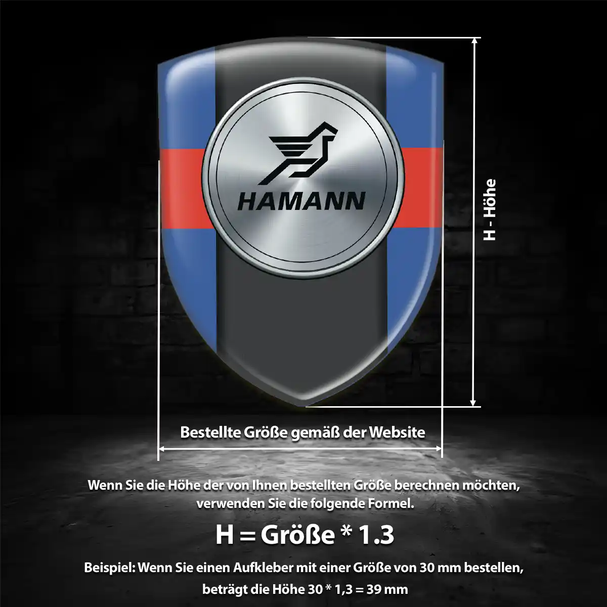 Hamann Aufkleber Embleme Silikon Auto Interieurdesign