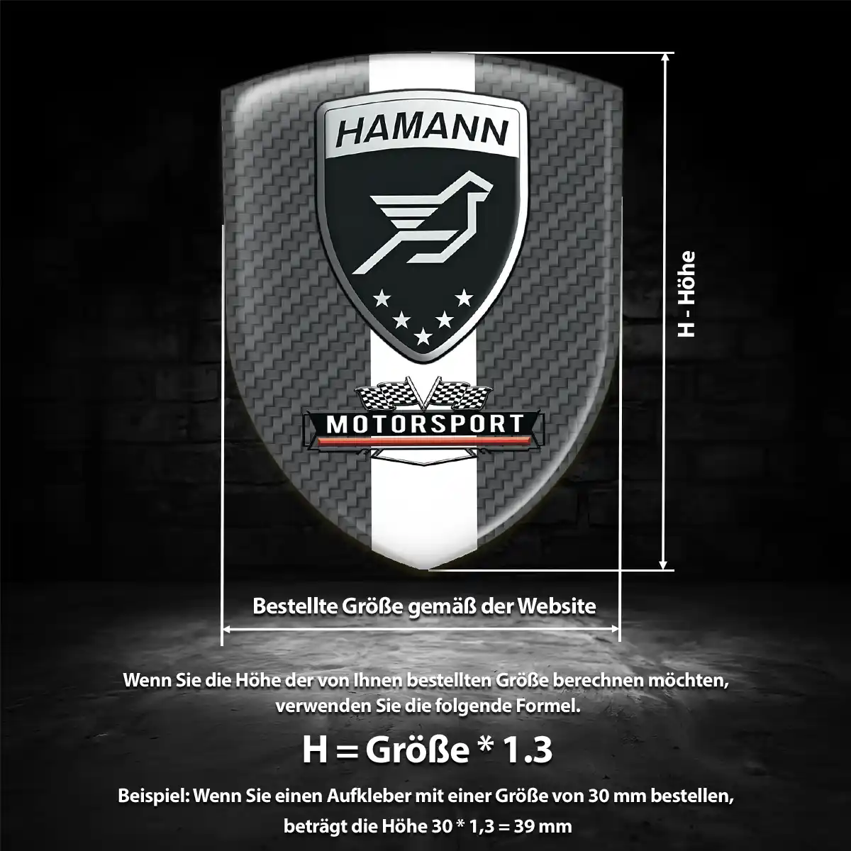 Hamann Aufkleber Embleme Silikon Auto Modernes Design