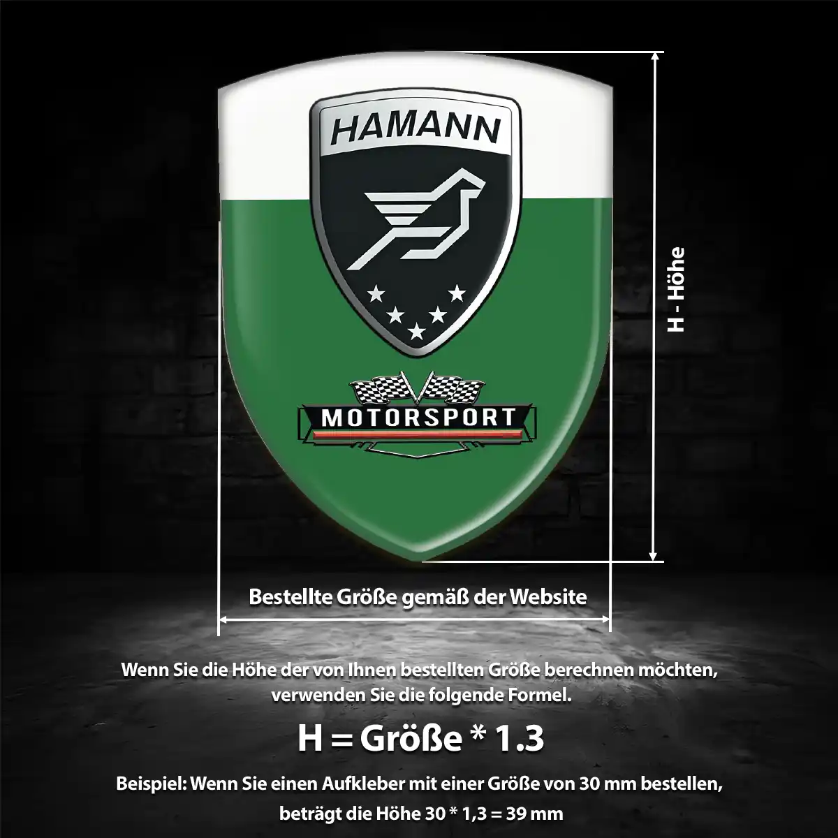 Hamann Aufkleber Embleme Silikon Auto Premium-Edition