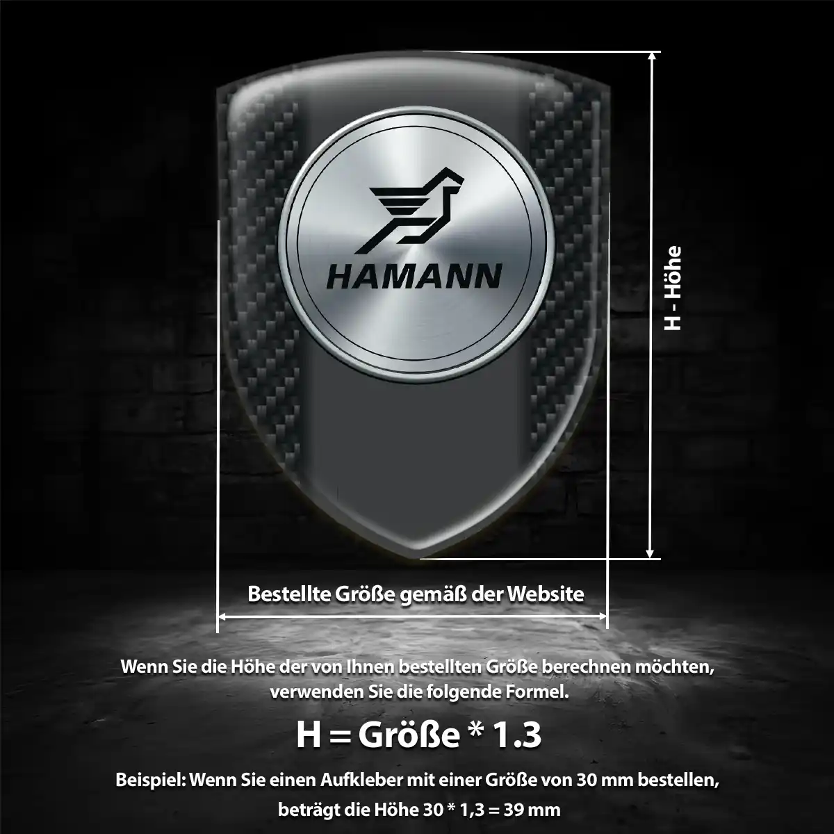 Hamann Aufkleber Embleme Silikon Überzeugende Qualität
