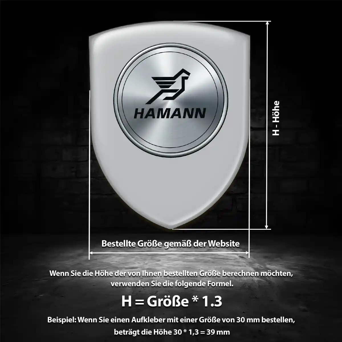Hamann Aufkleber Embleme Silikon Edles Design