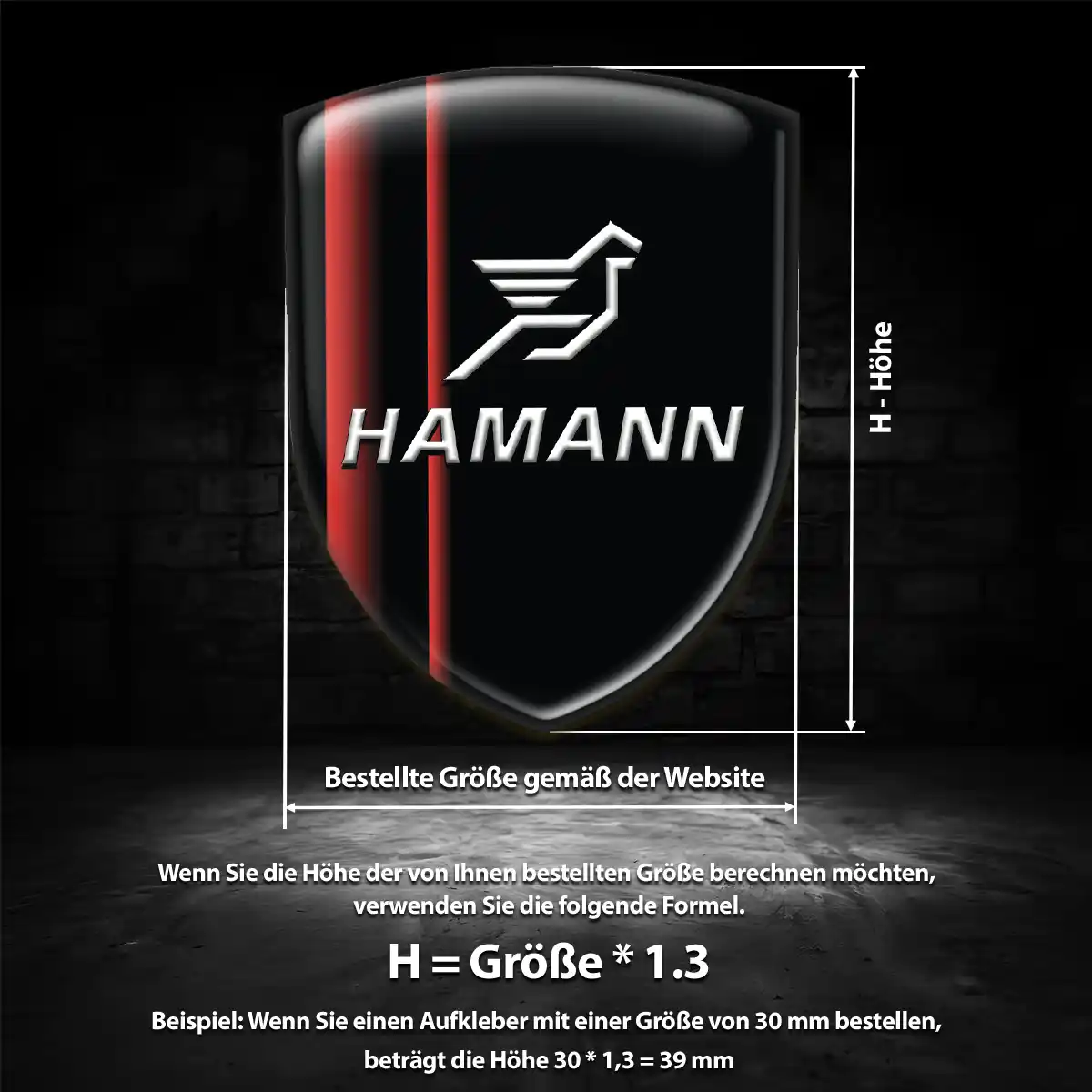 Hamann Aufkleber Embleme Silikon Elegantes Design