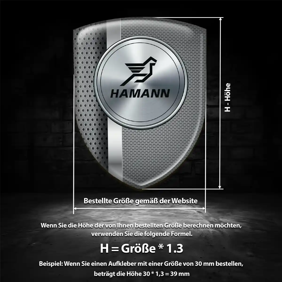 Hamann Aufkleber Embleme Silikon Erstklassige Qualität