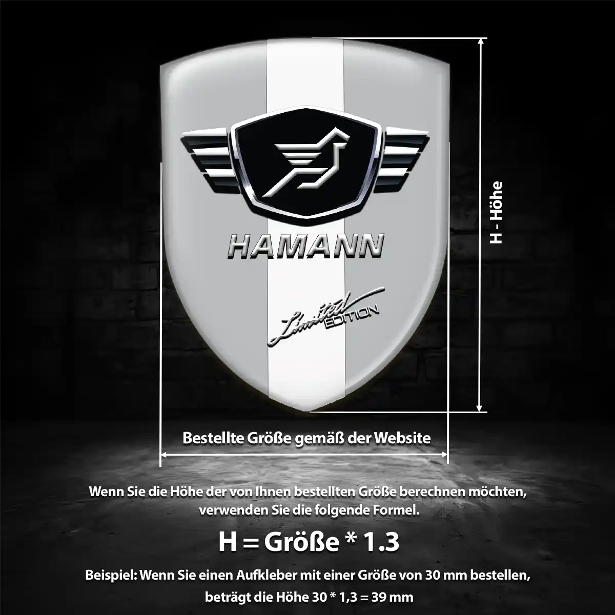 Hamann Aufkleber Embleme Silikon Exterieurdesign