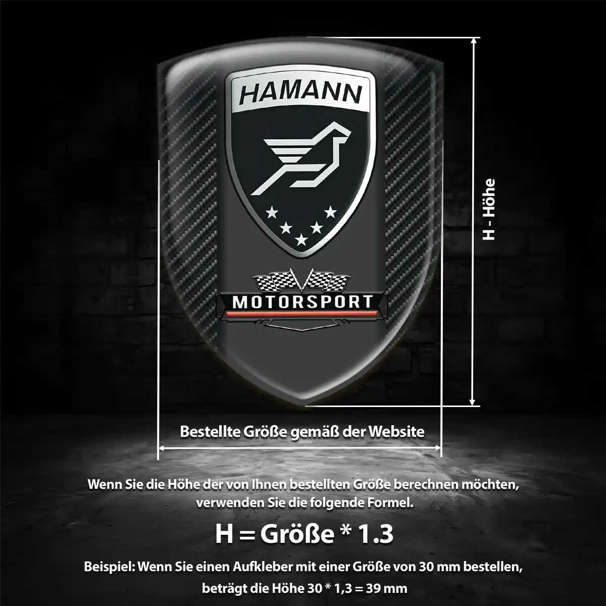 Hamann Aufkleber Embleme Silikon Höchste Qualität