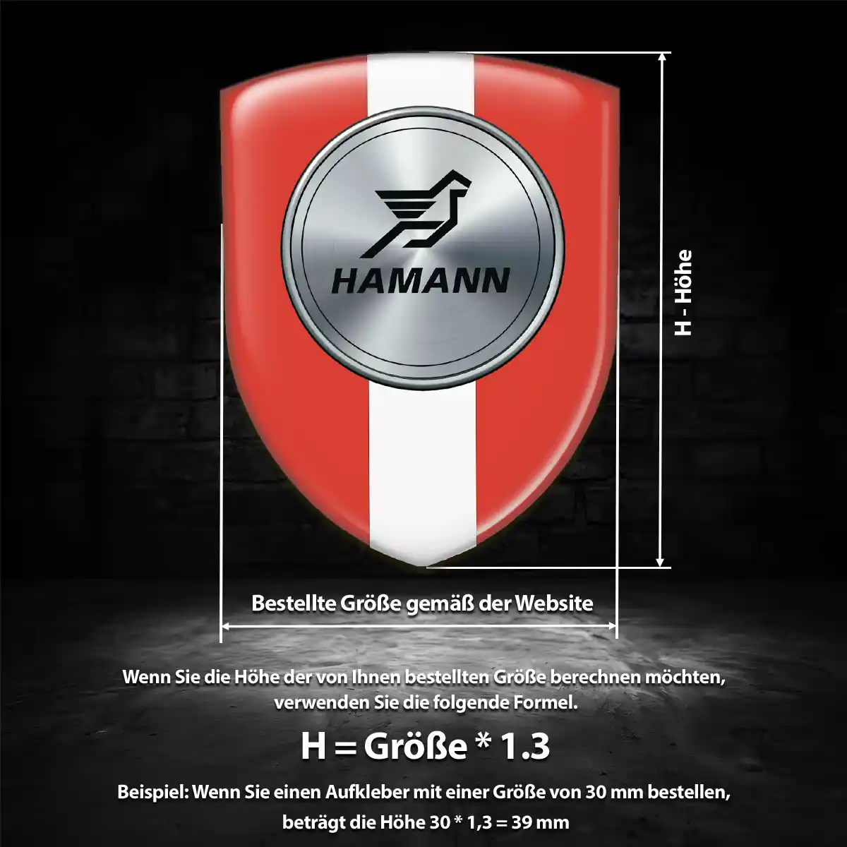 Hamann Aufkleber Embleme Silikon Luxus-Edition