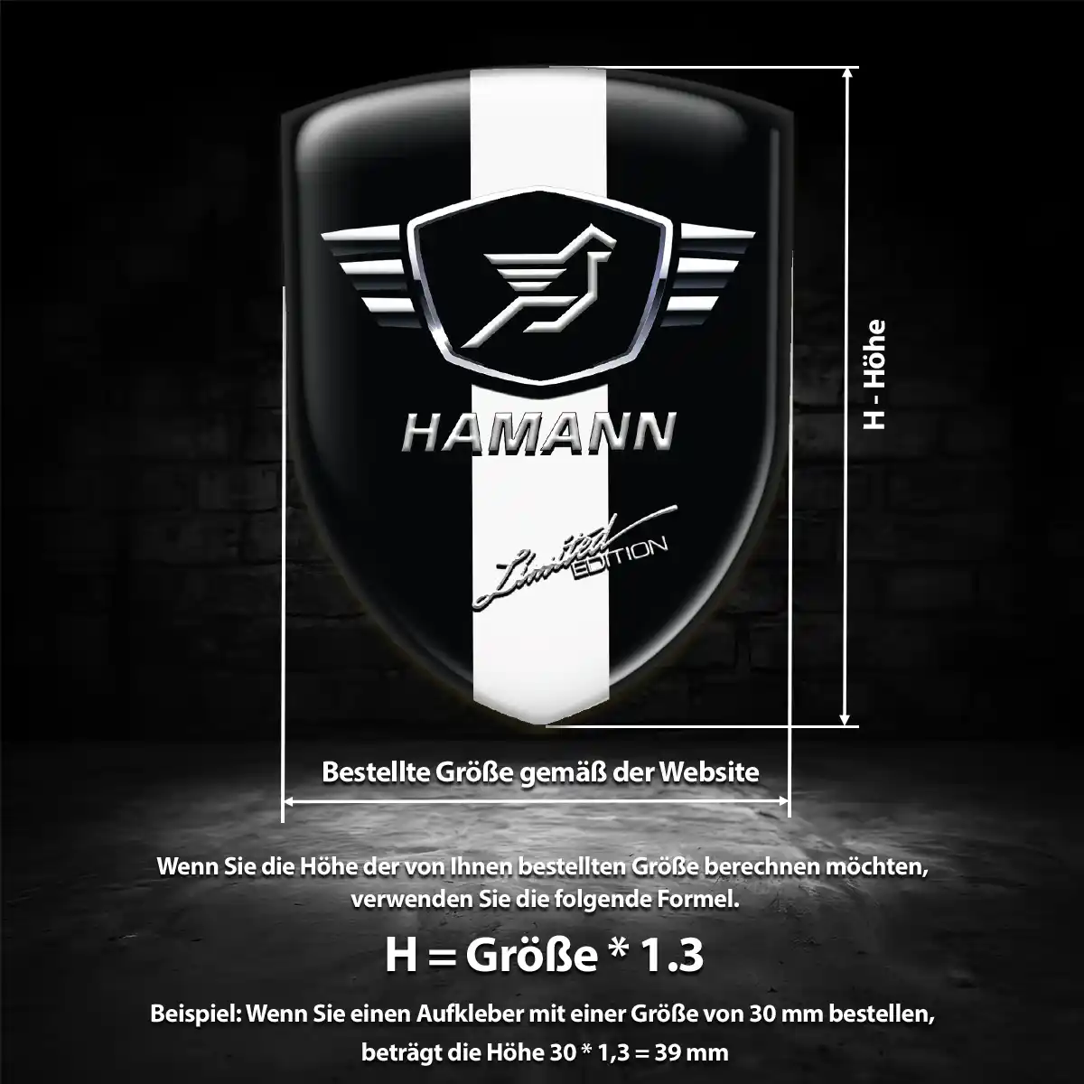 Hamann Aufkleber Embleme Silikon Markenedition