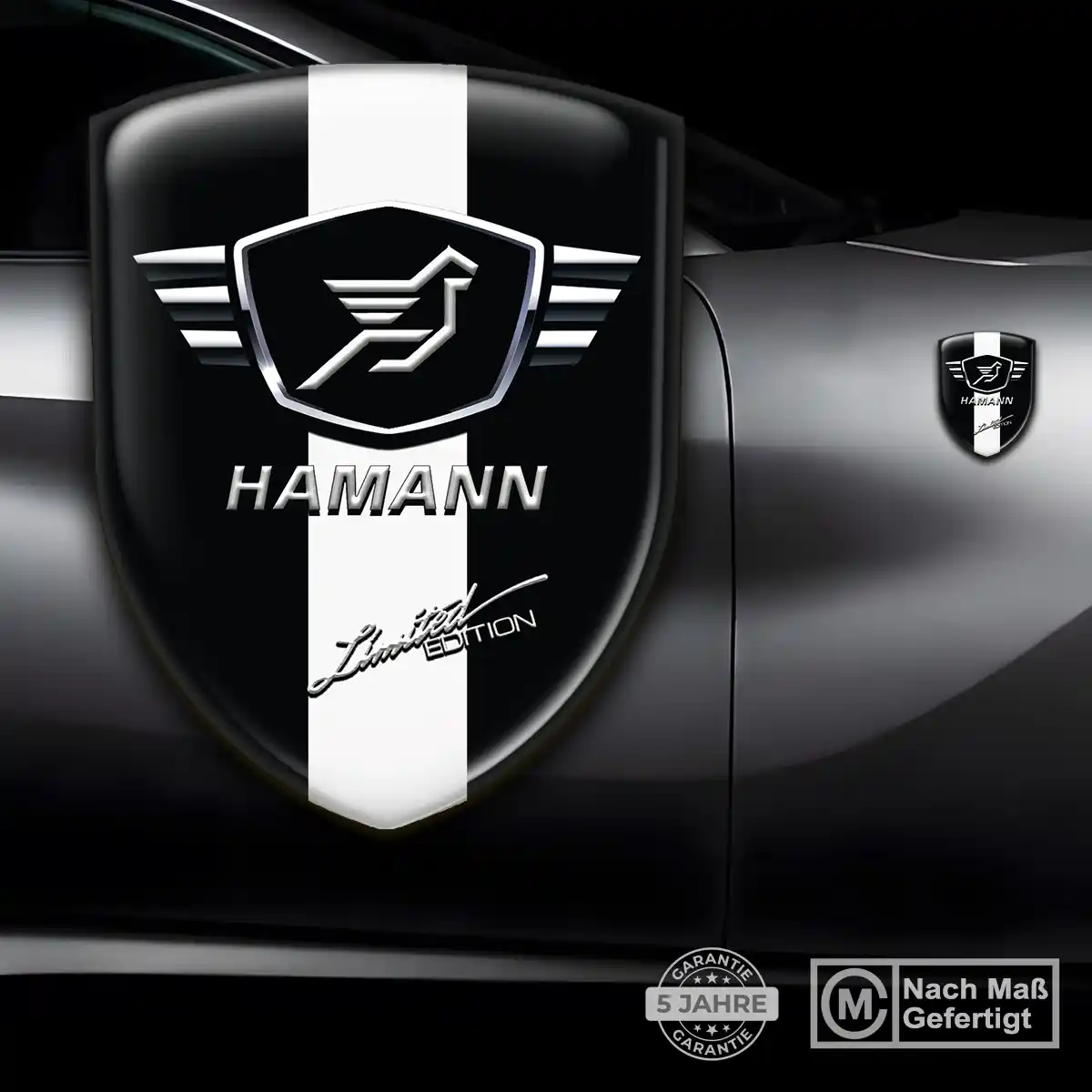 Hamann Aufkleber Embleme Silikon Markenedition