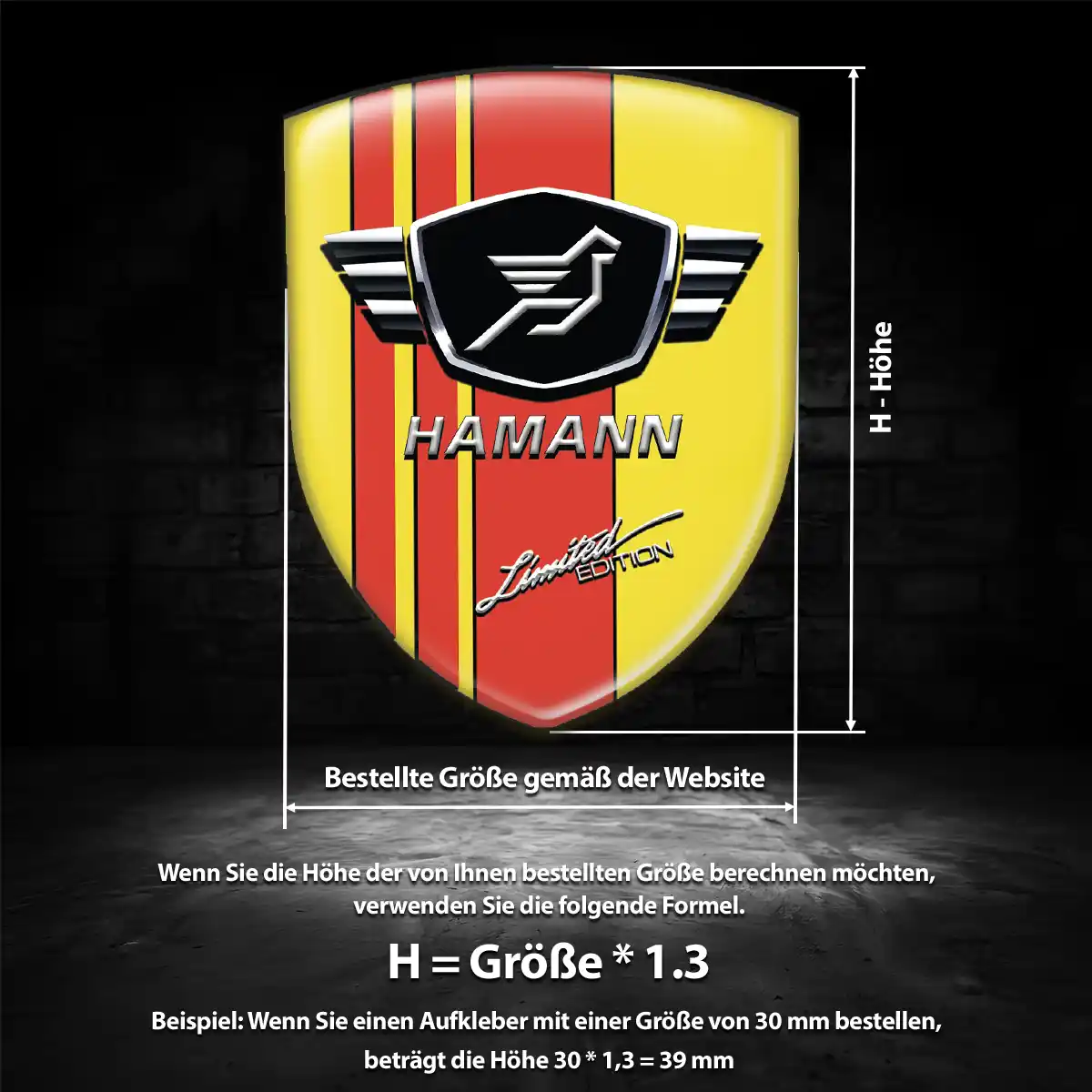 Hamann Aufkleber Embleme Silikon Modernes Design