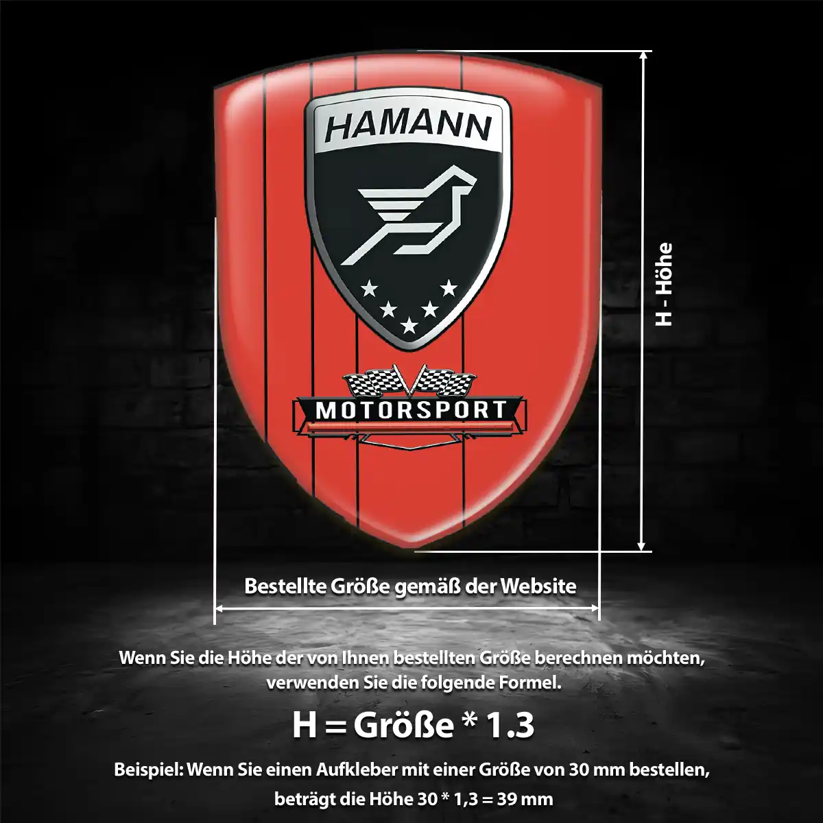 Hamann Aufkleber Embleme Silikon Premiumqualität