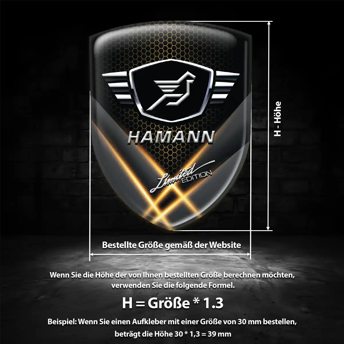 Hamann Aufkleber Embleme Silikon Spitzenqualität