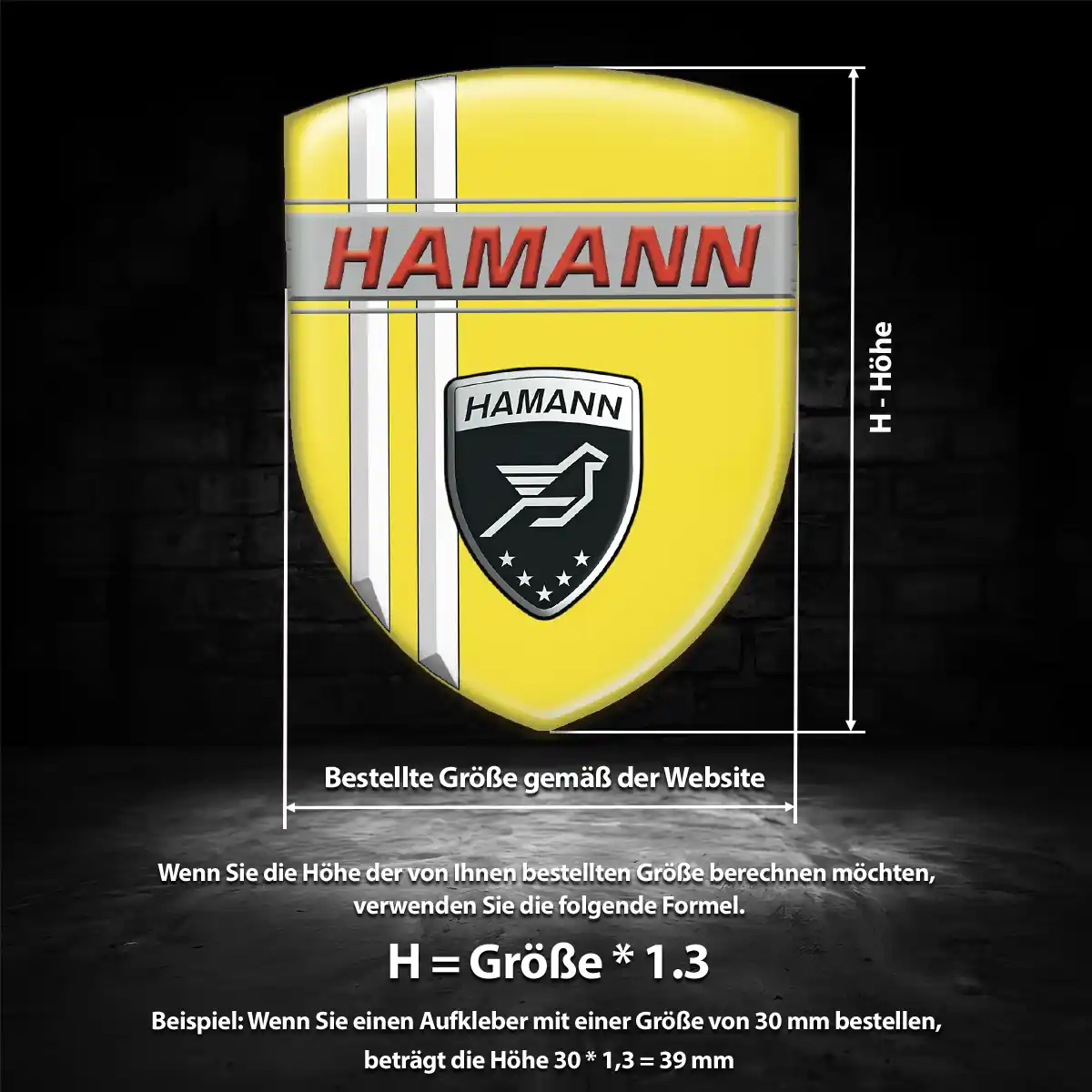 Hamann Aufkleber Embleme Silikon Stilvolles Design
