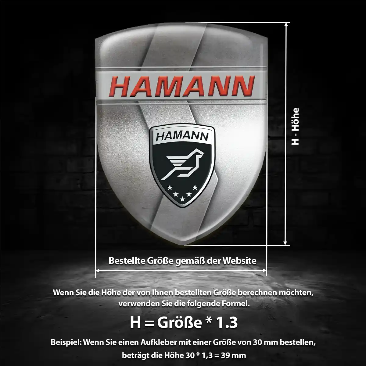 Hamann Aufkleber Hochwertiges Harz