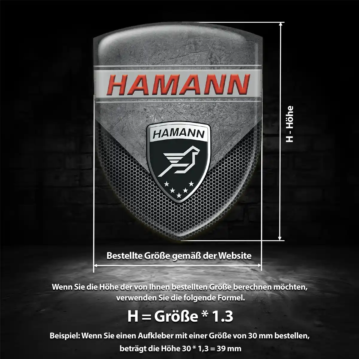 Hamann Aufkleber Modernes Design