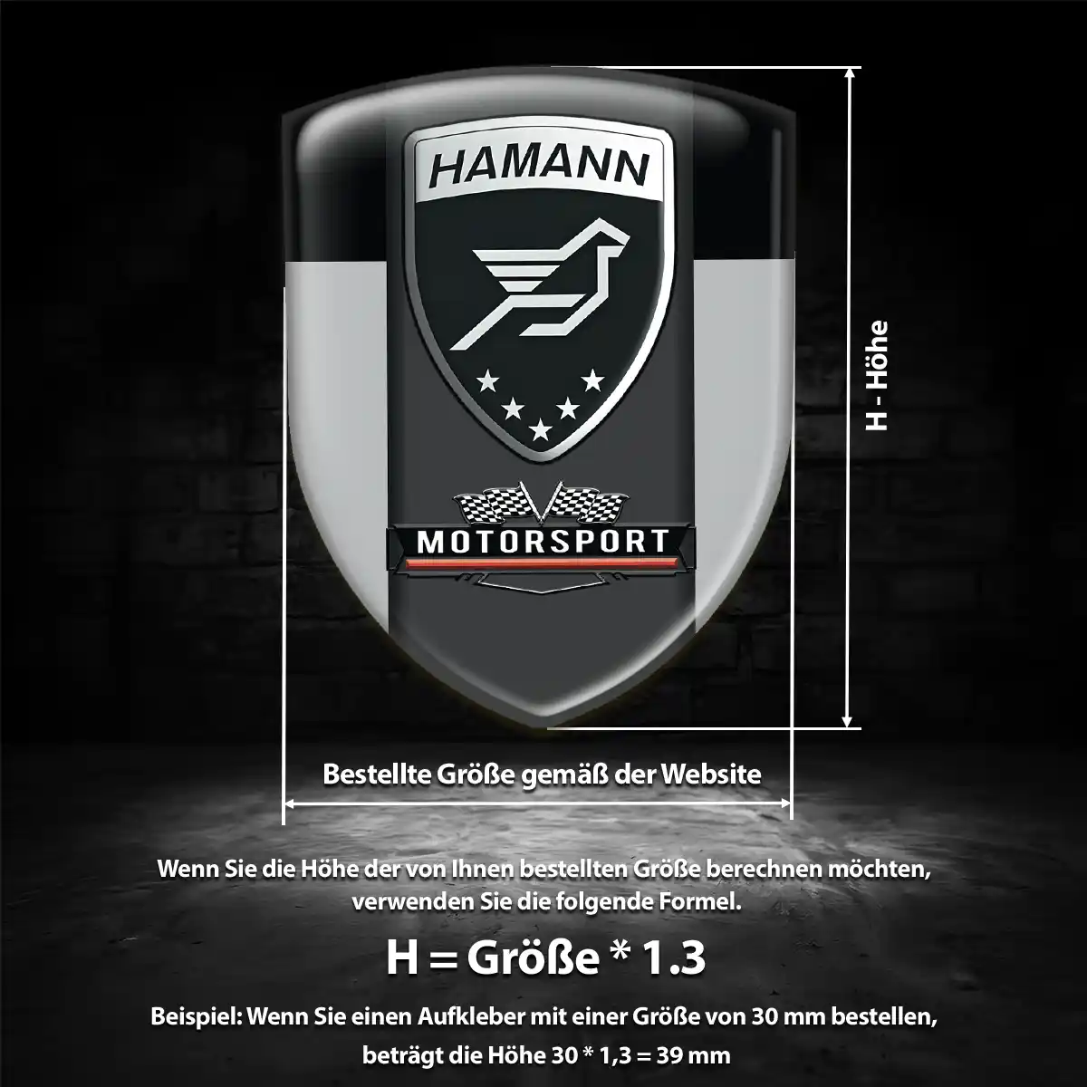 Hamann Aufkleber Silikon Embleme Anspruchsvolles Design