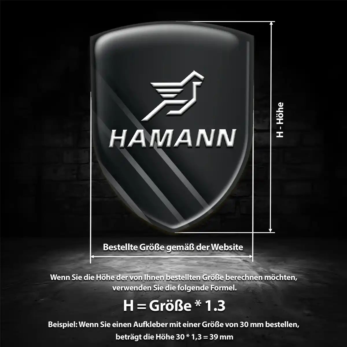 Hamann Aufkleber Silikon Embleme Auto Edles Design