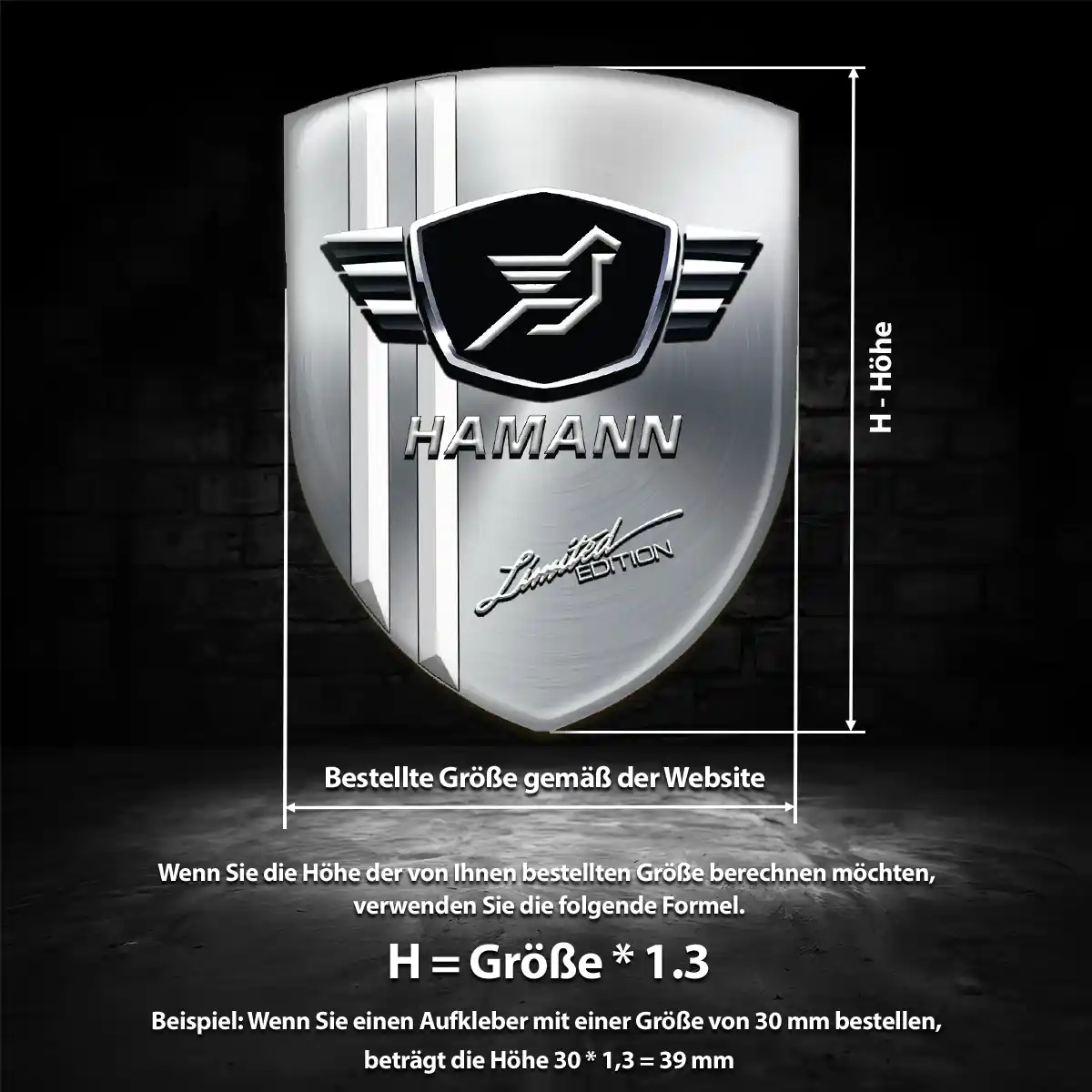 Hamann Aufkleber Silikon Embleme Auto Exterieurdesign